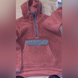 The North Face Kids' Fleece Hoodie - Maroon and Blue